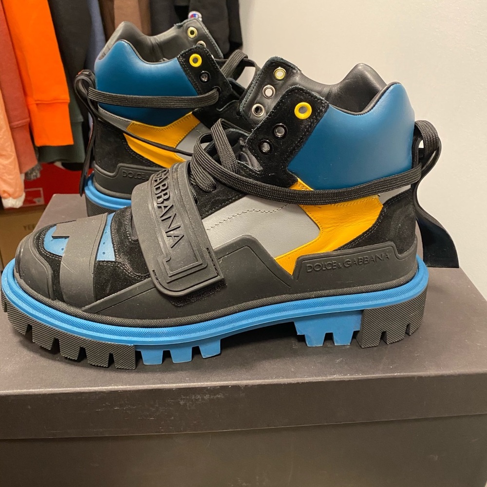 Dolce & Gabbana colour-block trekking boots